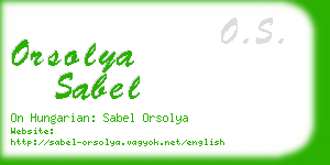 orsolya sabel business card